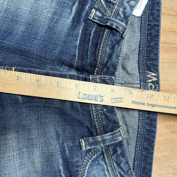 Mavi Anne‎ Low Rise Boot Cut Jeans Floral Embroidered Size 32x32 Blue. Flaw - Picture 10 of 13